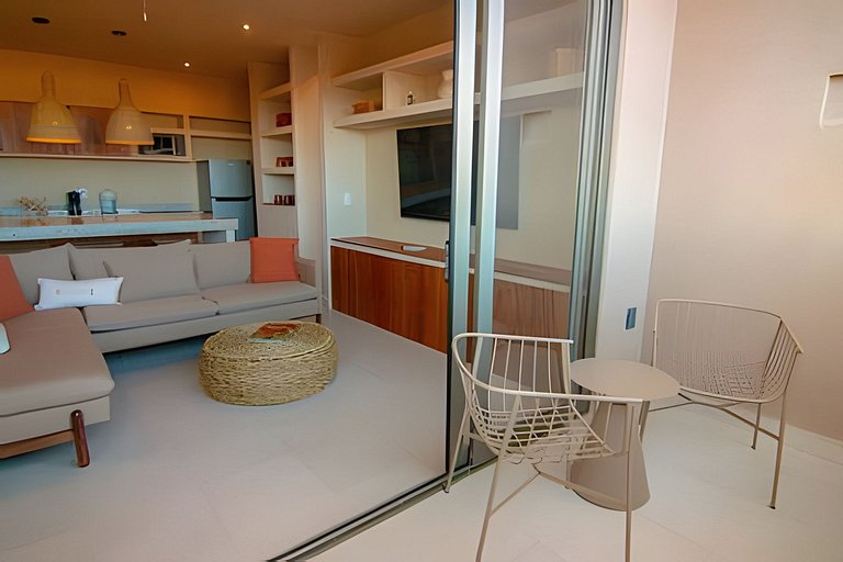 Depa 2 habitaciones, 2 baños Vista al Patio y Alberca