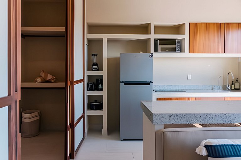 Depa de 1 habitación con salida al patio