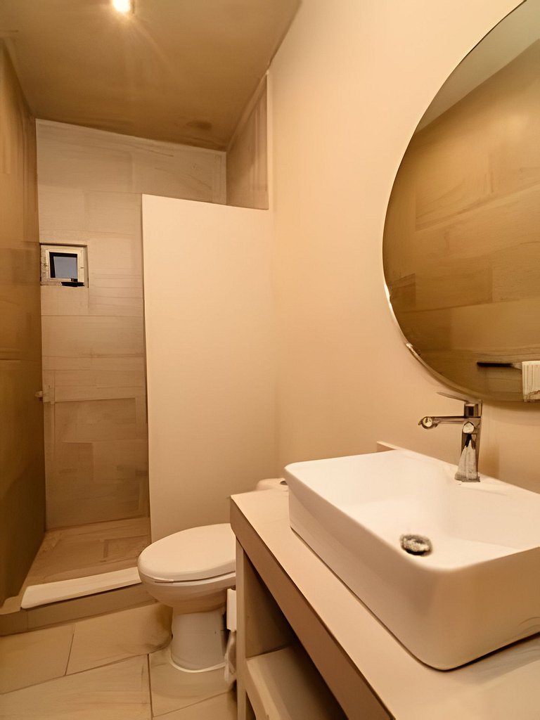 Depa de 1 habitación con salida al patio