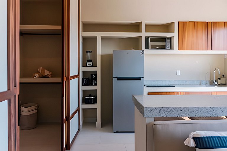 Depa de 1 habitación con salida al patio